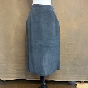 Vintage Smith and Forester Suede Pencil Skirt Women’s Size 12 Black